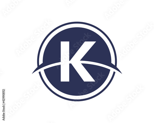 k letter circle logo icon template 1