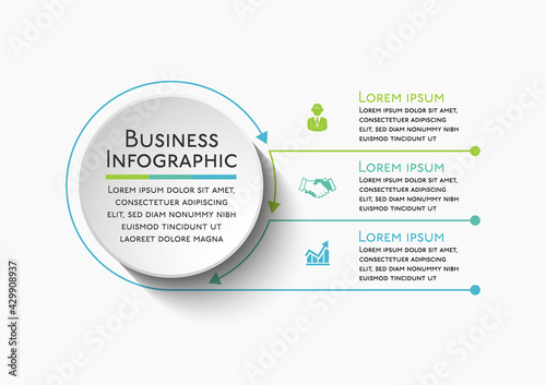 Business circle. timeline infographic icons designed for abstract background template milestone element modern diagram process technology digital marketing data presentation chart Vector
