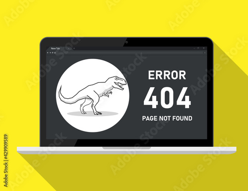 404 error page not found System updates, uploading, operation, computing,installation programs. system maintenance T-rex web browser interface laptop