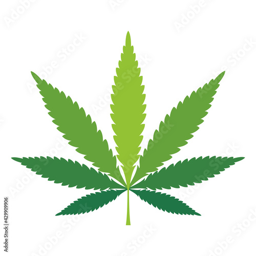 Marijuana leaf. Medical cannabis sign Icon
