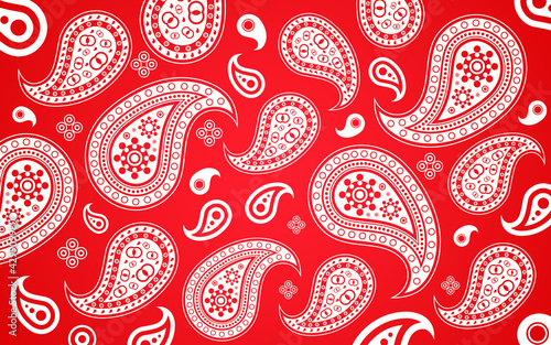 Paisley Print Red Bandana Concept Style