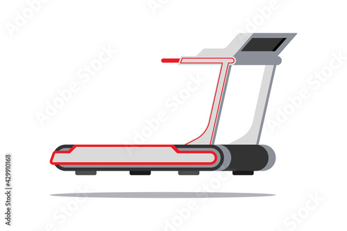 Treadmill runner equipment Illustration Vector