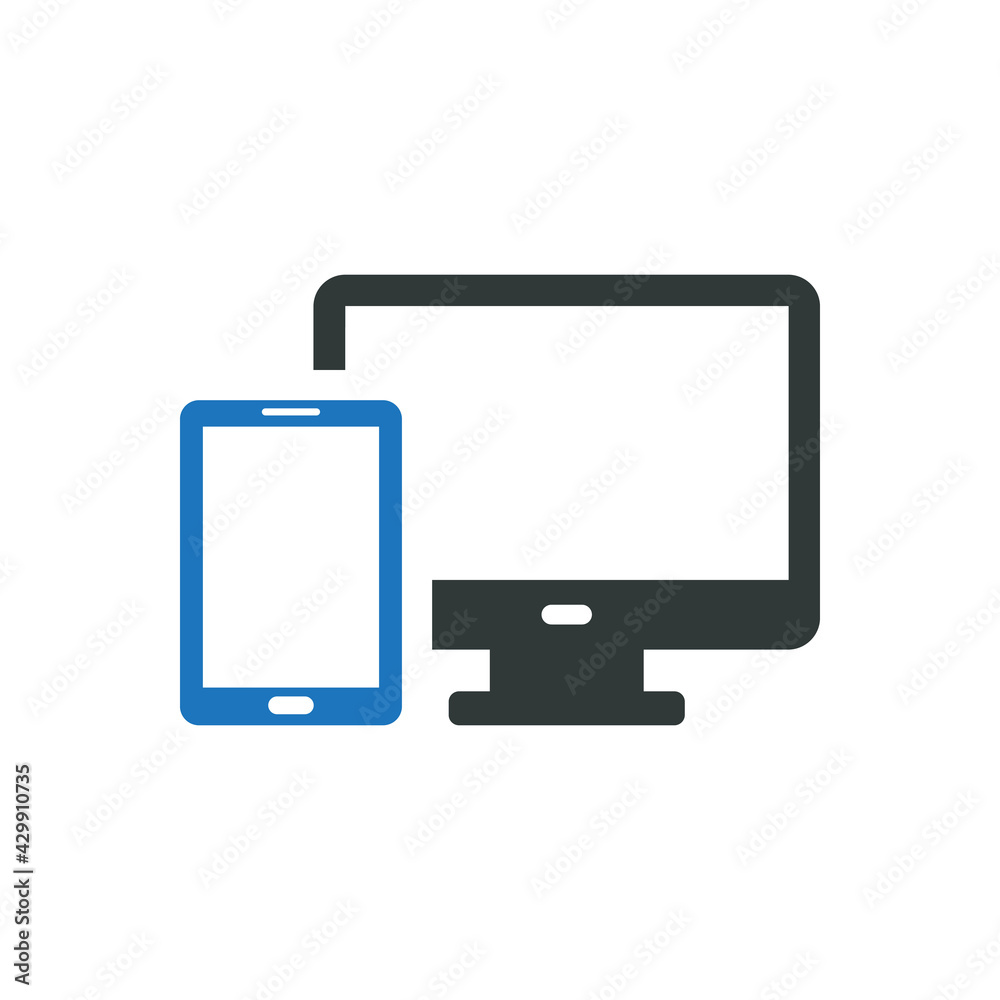 Desktop and mobile icon vector graphic illustration Desktop and mobile icon vector graphic illustration
