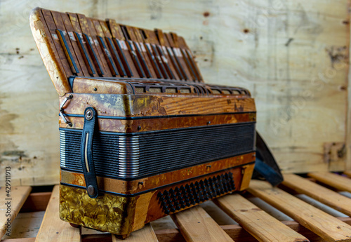 Former 120 bass student accordion for music school.