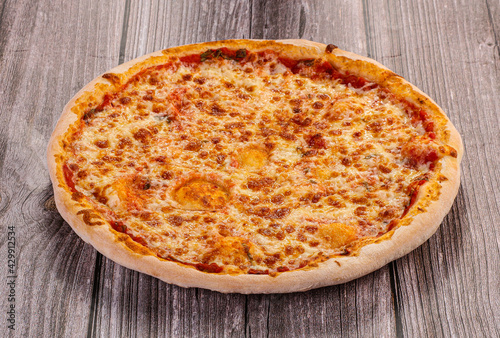 Italian traditional Pizza Margarita with cheese