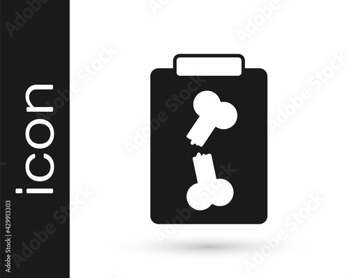 Black X-ray shots icon isolated on white background. Vector