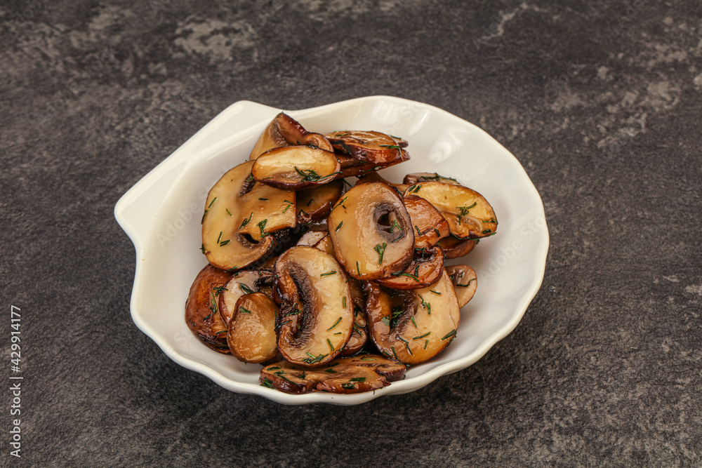 Roasted champignon with herbs and spices Roasted champignon with herbs and spices