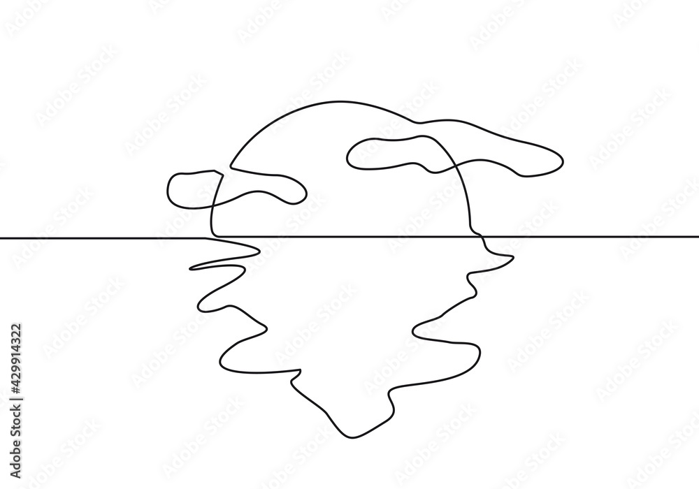 Sunset Continuous Line Drawing Black Sketch on White Background. Sea, Sun and Clouds Simple Line Art Drawing. Landscape Minimalist Illustration. Vector EPS 10 Sunset Continuous Line Drawing Black Sketch on White Background. Sea, Sun and Clouds Simple Line Art Drawing. Landscape Minimalist Illustration. Vector EPS 10