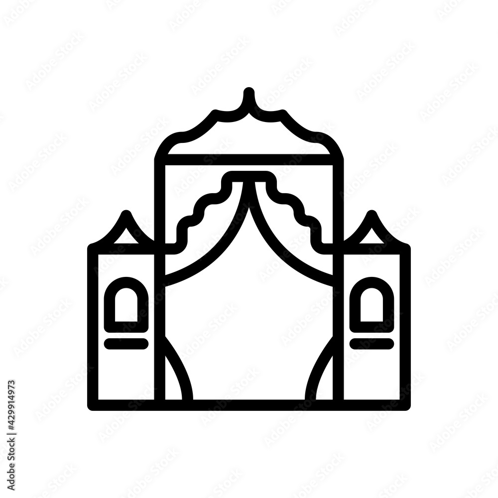 gate wedding icon line style vector for your design elment
