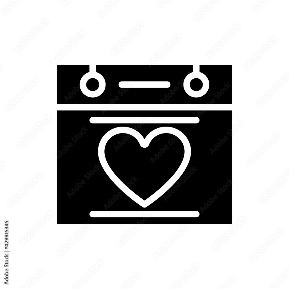 calendar wedding icon solid style vector for your design elment calendar wedding icon solid style vector for your design elment