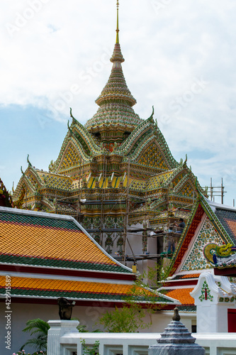 BANGKOK, THAILAND - January 19,2019: View of Royal Grand Palace  in Bangkok. Royal Grand Palace is famous destination in Bangkok.