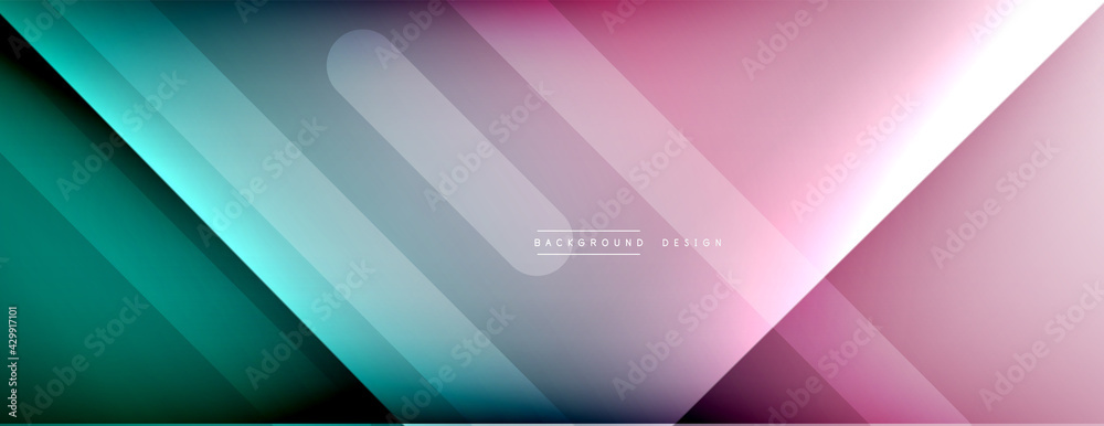 Dynamic lines abstract background. 3D shadow effects and fluid gradients. Modern overlapping forms
