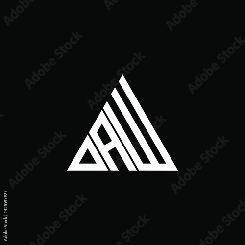 D A W letter logo creative design. DAW icon