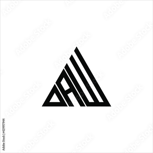 D A W letter logo creative design. DAW icon