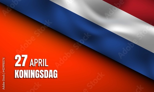 King’s Day Background Design. Vector Illustration.