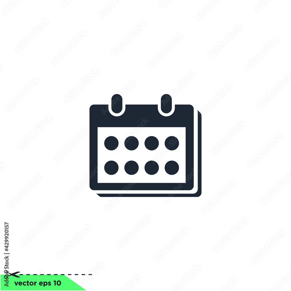 calendar agenda icon vector illustration simple design element