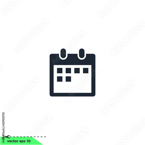 calendar agenda icon vector illustration simple design element © andy