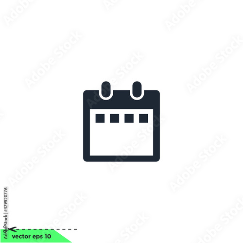 calendar agenda icon vector illustration simple design element