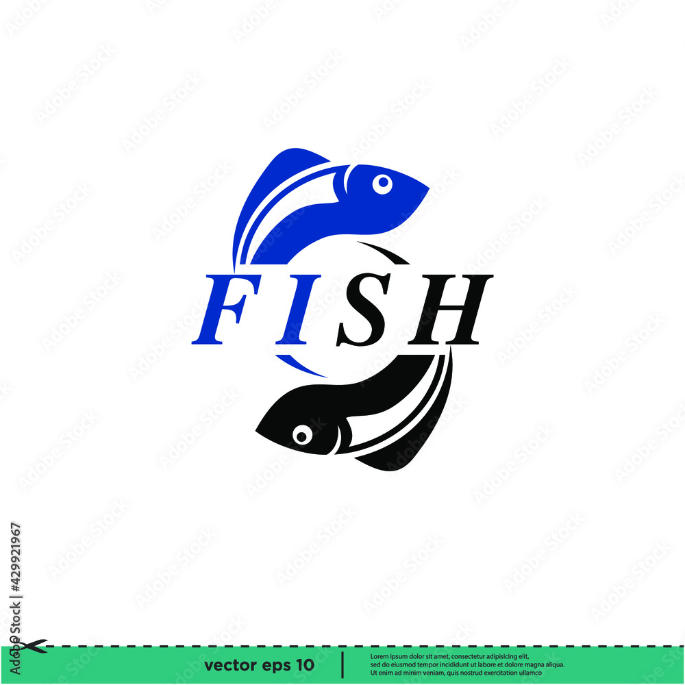 Obraz premium fish icon vector simple design element