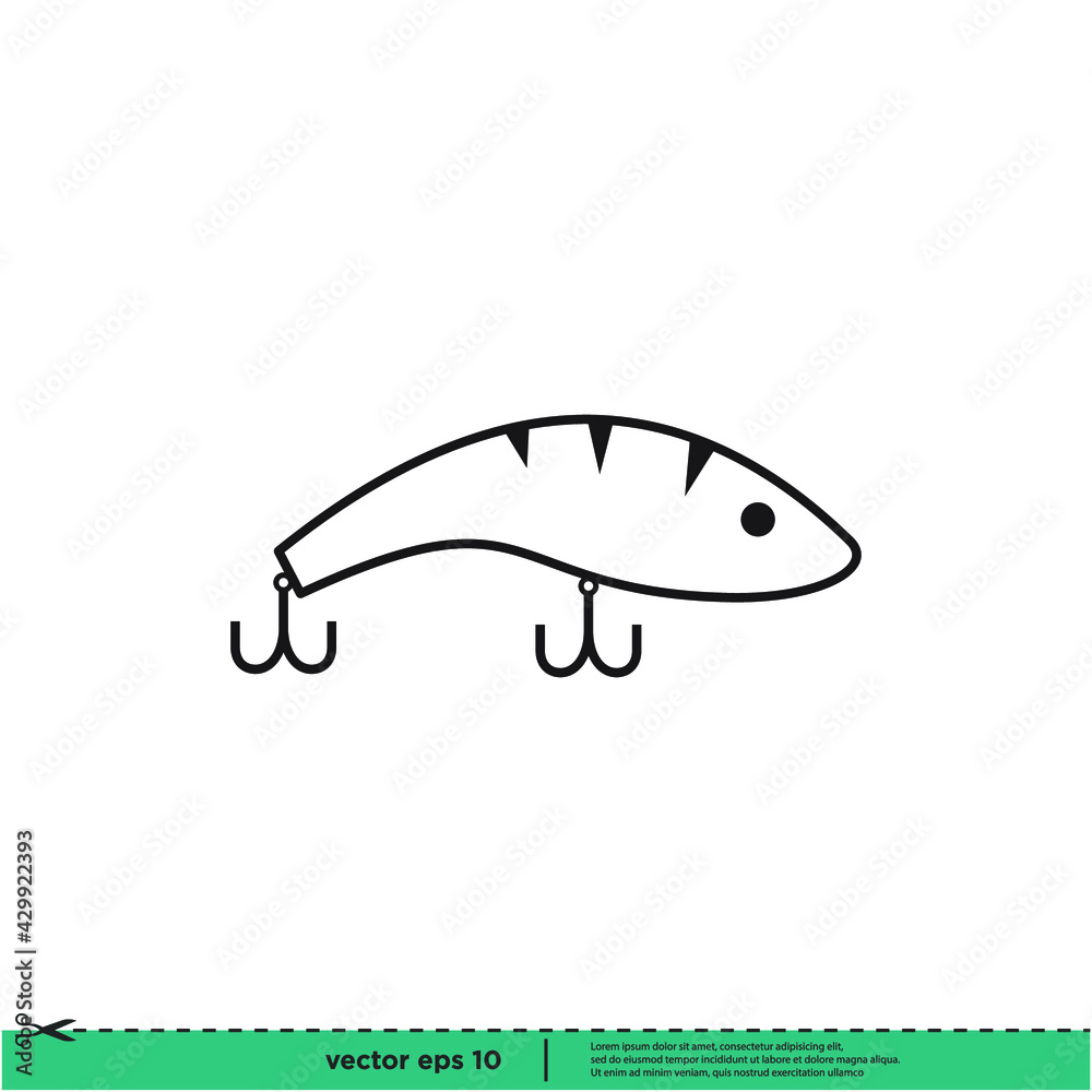 lure fish icon vector illustration logo template lure fish icon vector illustration logo template