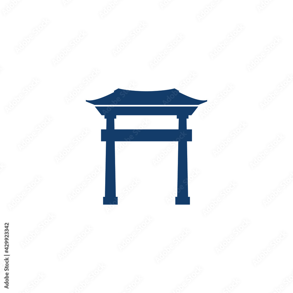 torii gate icon vector illustration logo template torii gate icon vector illustration logo template