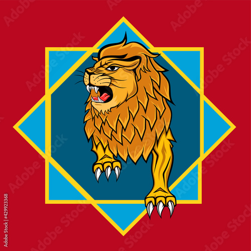 Vector image of a lion. You can use it as a logo.