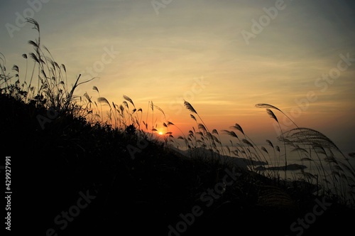 Sunset down the slope