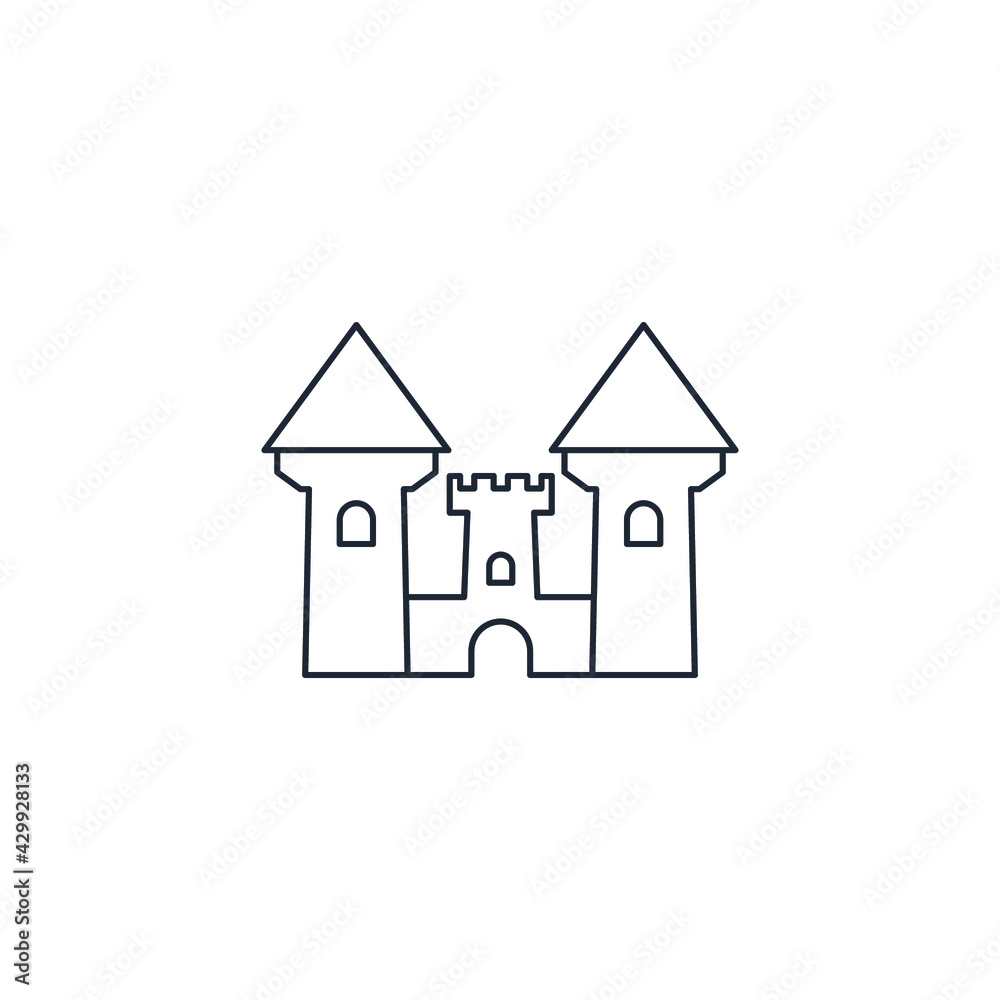 castle tower icon vector illustration simple design element