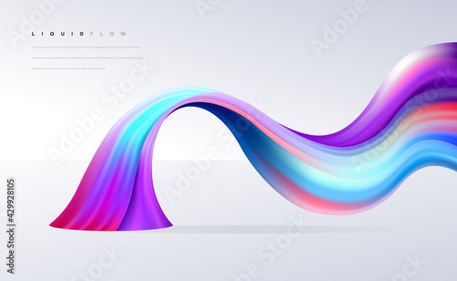 Colorful liquid wave background, Dynamic 3d color flow vector element for website, brochure, poster. Colorful wavy vector illustration, Modern background design.
