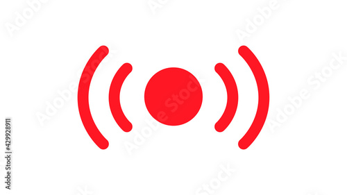 Isolated icon for streaming, live broadcast, blog, television, shows, live performances, news and various video content. Vector illustration