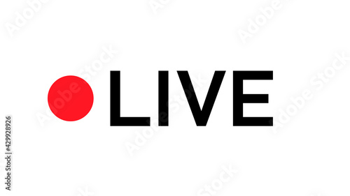 Isolated icon for streaming, live broadcast, blog, television, shows, live performances, news and various video content. Vector illustration