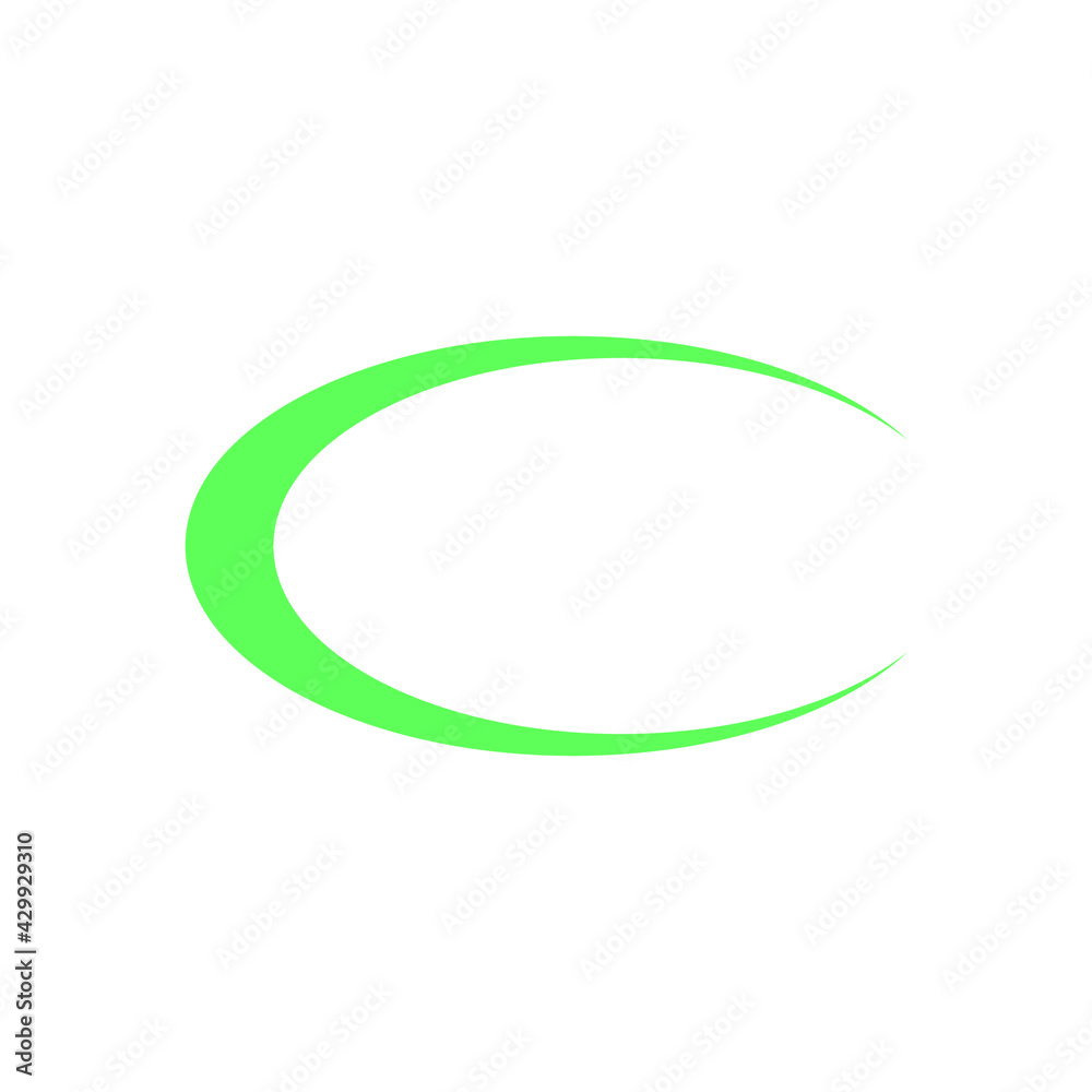 circle swoosh logo concept c letter sign circle swoosh logo concept c letter sign