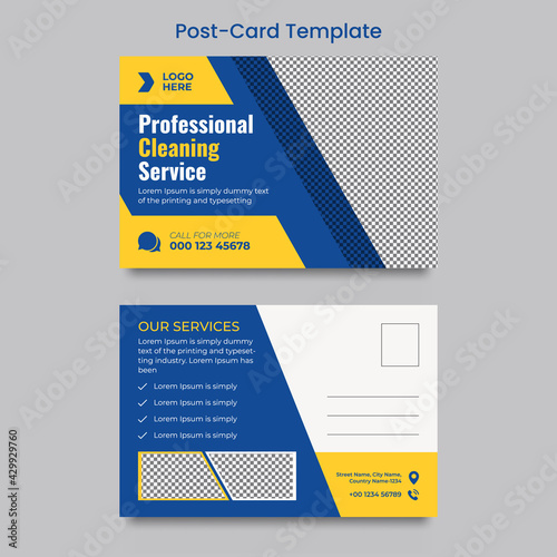 Cleaning service Marketing material Design eddm Postcard Template