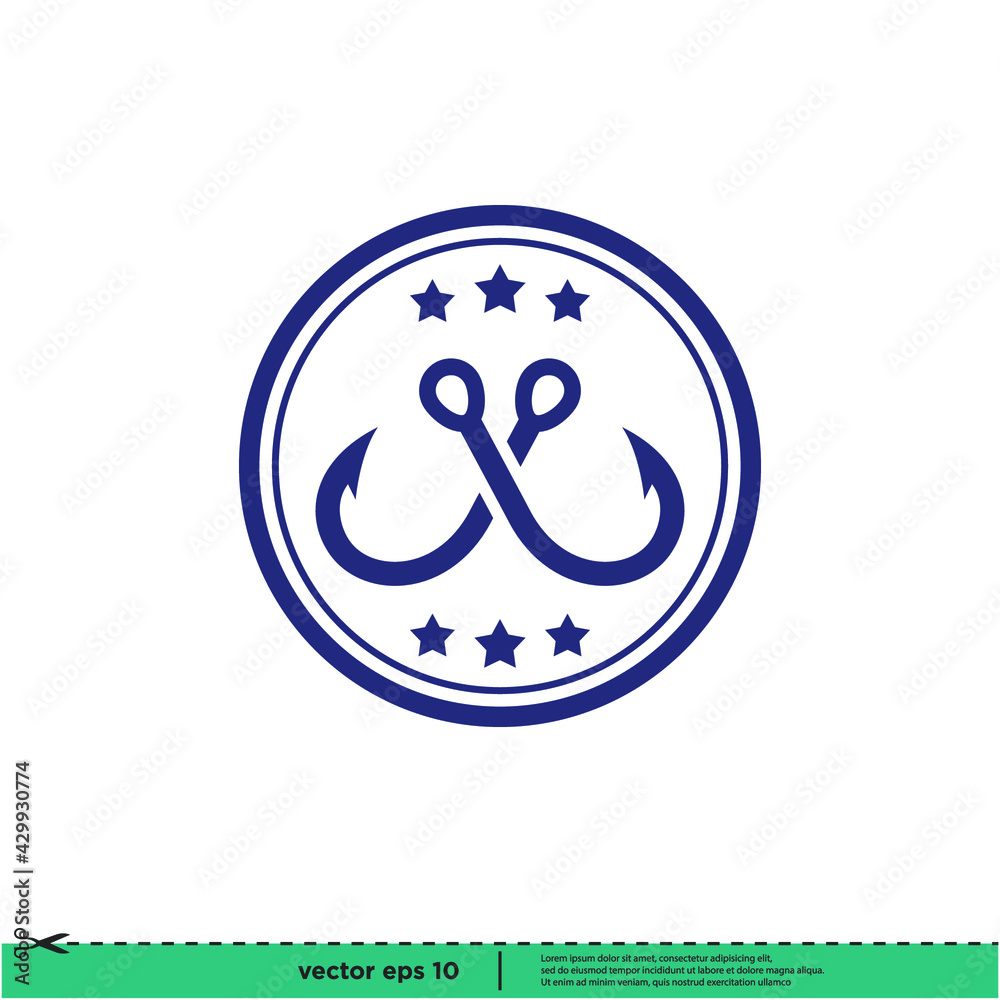 fishing icon vector illustration simple design element fishing icon vector illustration simple design element