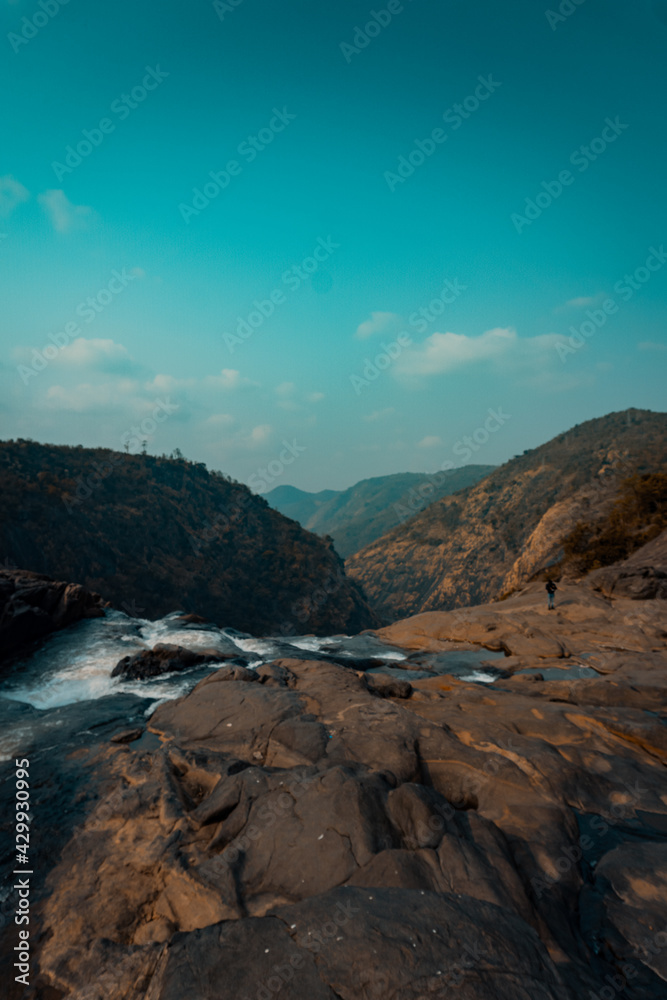 Fototapeta premium sunset in the mountains