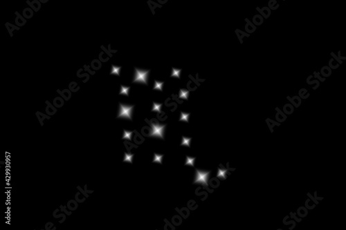 Wallpaper Mural Scorpio zodiac sign composed of shining stars on black background Torontodigital.ca