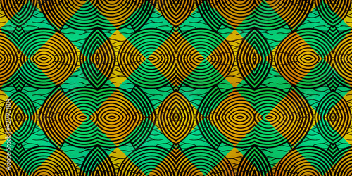 Colorful African fabric – Seamless pattern