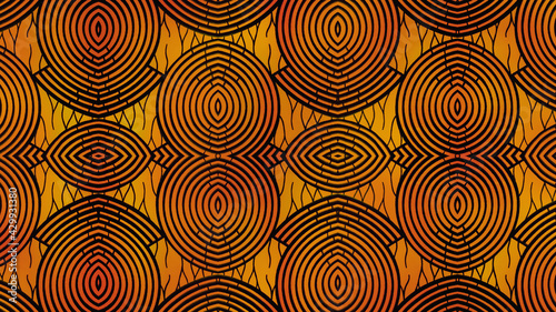 Colorful African fabric – Seamless pattern, cotton, photo