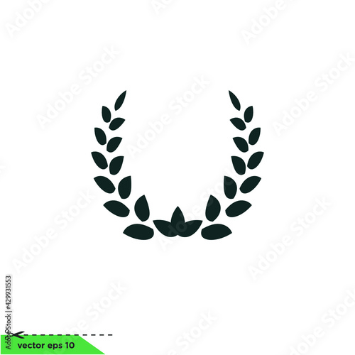 laurel wreath icon winner award symbol