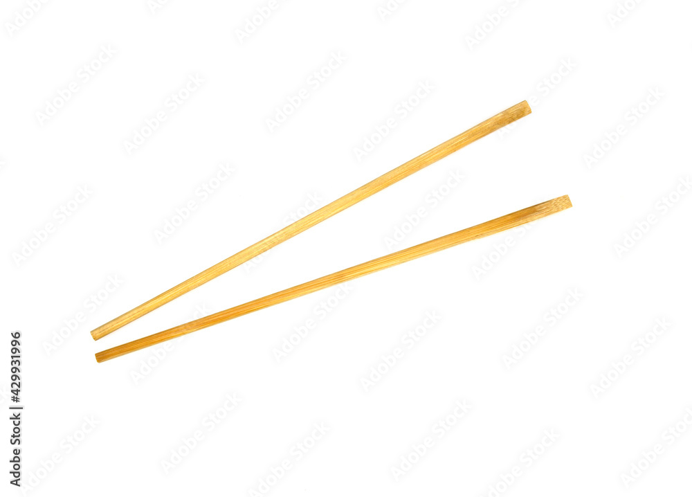 Wooden chopsticks isolated on white background Wooden chopsticks isolated on white background