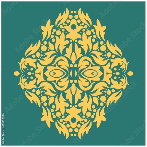 Vector damask patterns for greeting cards and wedding invitations.