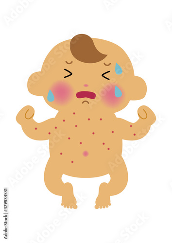 裸の赤ちゃんのイラスト-新生児。
人物のイラスト素材。
