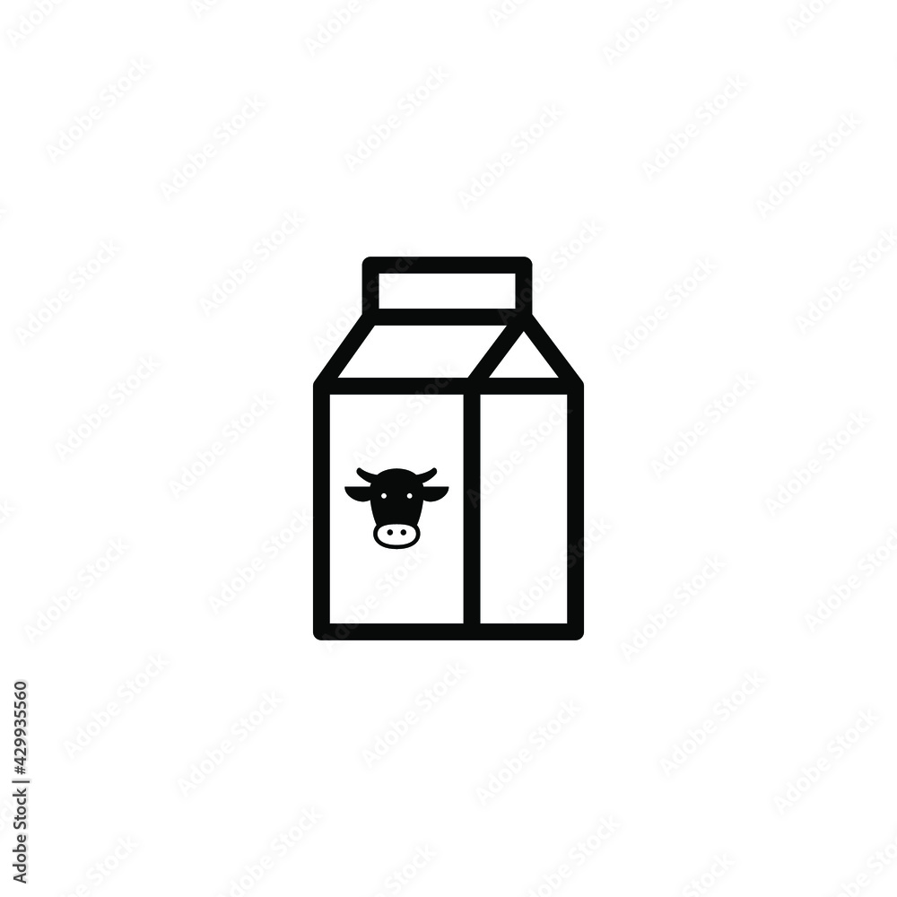 milk box icon vector illustration simple design element milk box icon vector illustration simple design element