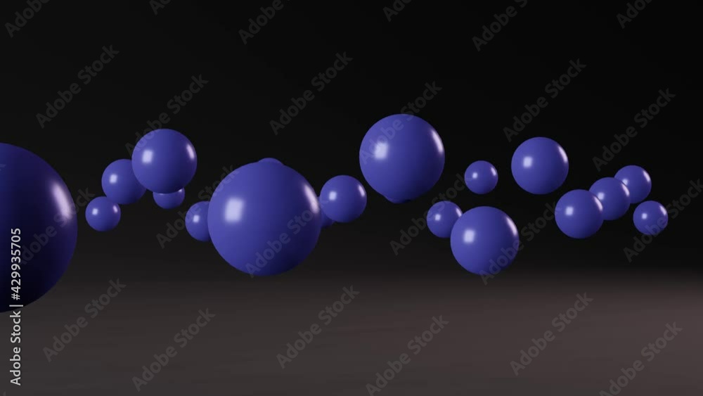 Violet balls flying in a dark space. Simple motion graphic seamless loop animation Violet balls flying in a dark space. Simple motion graphic seamless loop animation