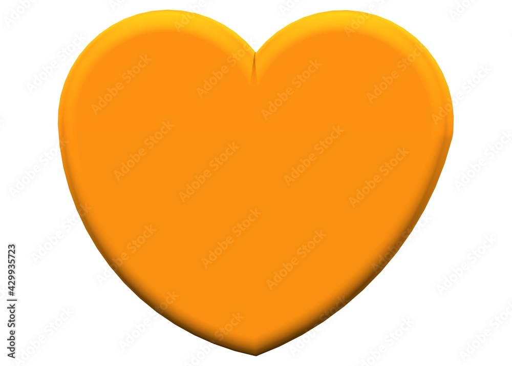 heart shaped orange