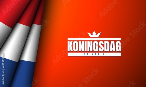 King’s Day Background Design. Vector Illustration.