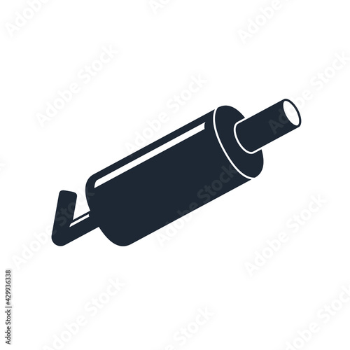 muffler icon vector illustration logo template