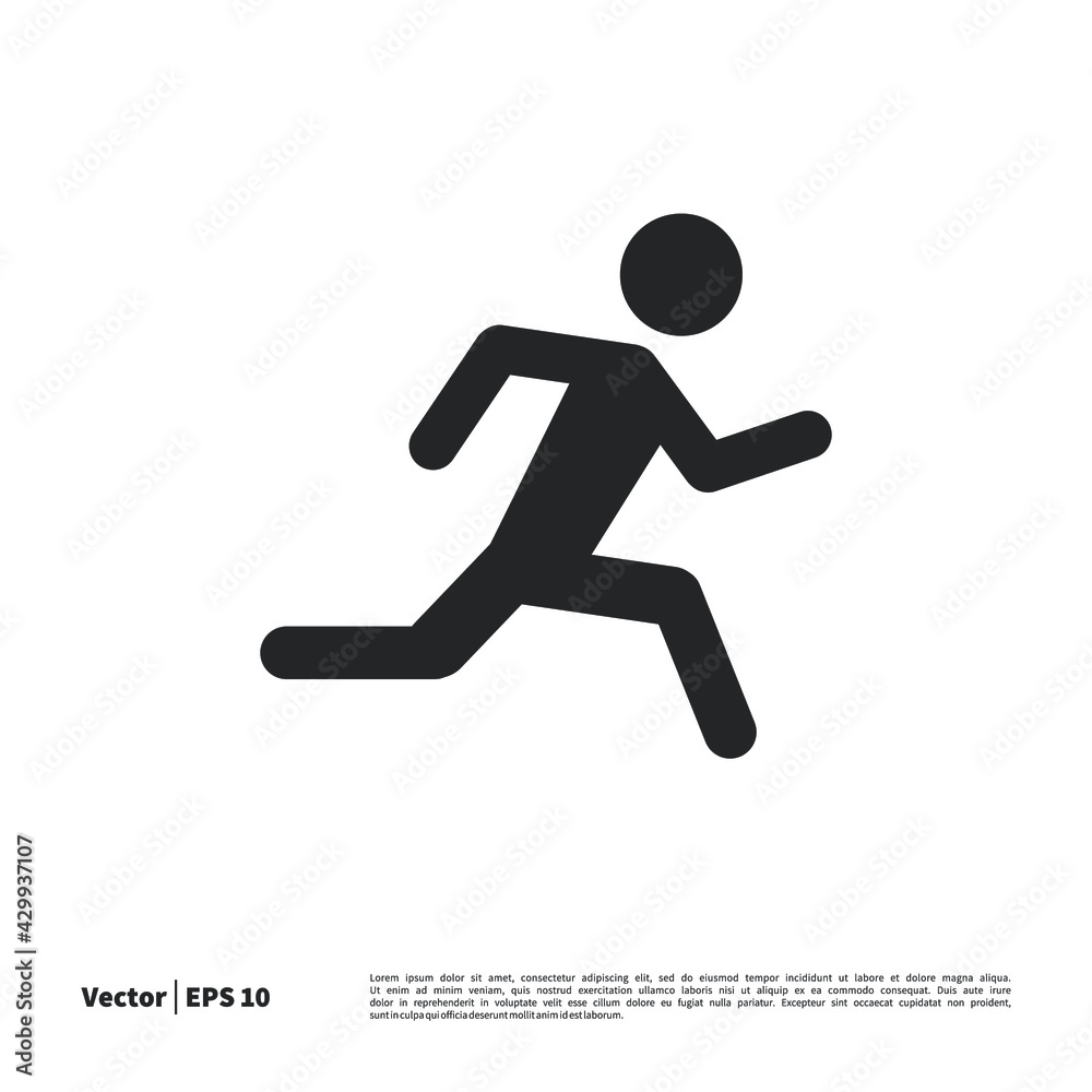 running icon vector illustration simple design element