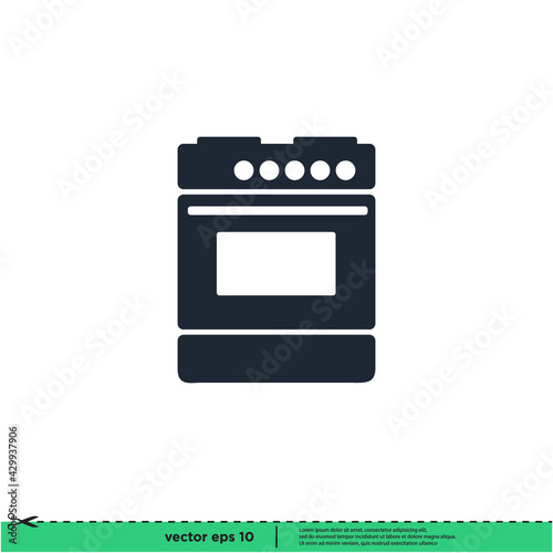 oven bakery icon vector illustration logo template