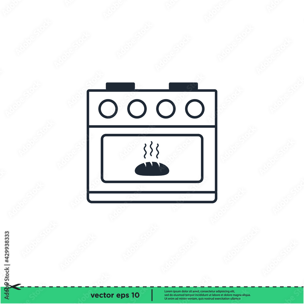 oven bakery icon vector illustration logo template oven bakery icon vector illustration logo template